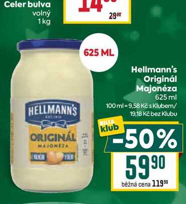 Hellmann's Originál Majonéza 625 ml
