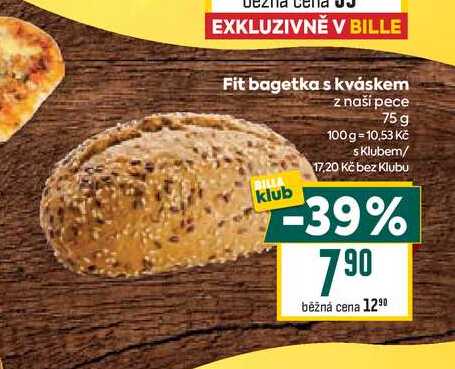 Fit bagetka s kváskem z naší pece 75 g