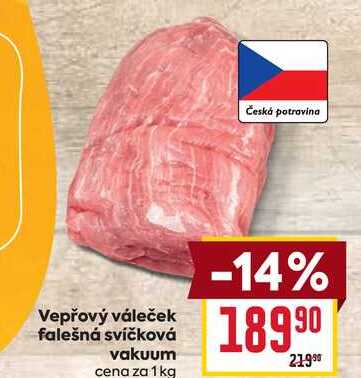 Vepřový váleček falešná svíčková vakuum cena za 1 kg