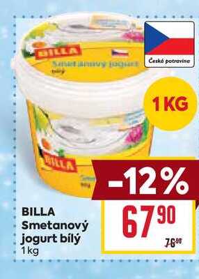 BILLA Smetanový jogurt bílý 1kg