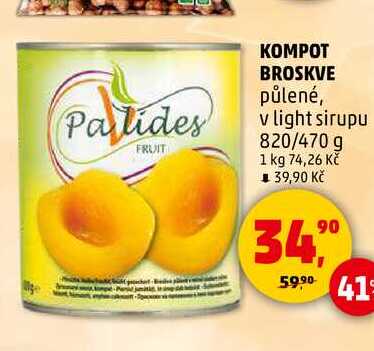 KOMPOT BROSKVE, 820 g