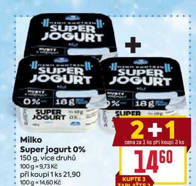 Milko Super jogurt 0% 150 g 