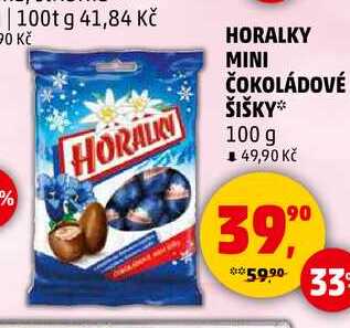 HORALKY MINI ČOKOLÁDOVÉ ŠIŠKY, 100 g