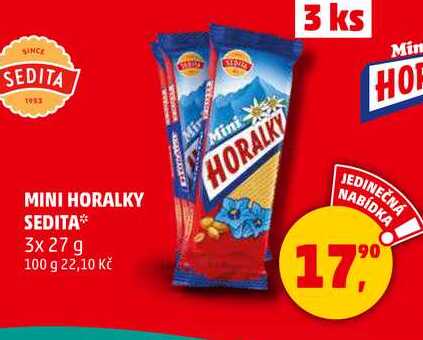 MINI HORALKY SEDITA, 3x 27 g