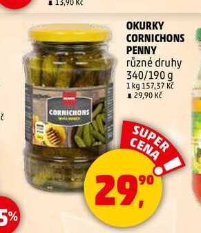 OKURKY CORNICHONS PENNY, 340 g