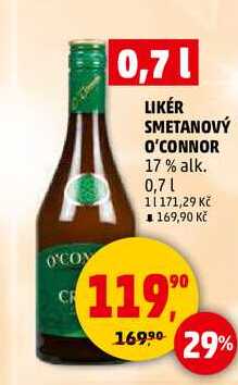 LIKÉR SMETANOVÝ O'CONNOR, 0,7 l
