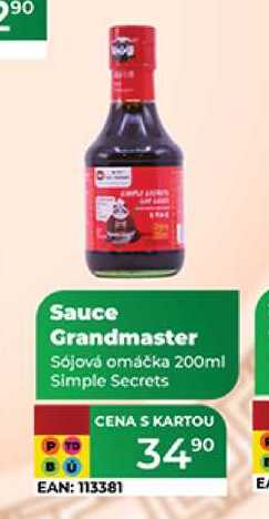 Sauce Grandmaster Sójová omáčka Simple Secrets 200 ml
