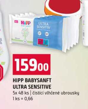 HIPP BABYSANFT ULTRA SENSITIVE 5x 48 ks čistící vlhčené ubrousky