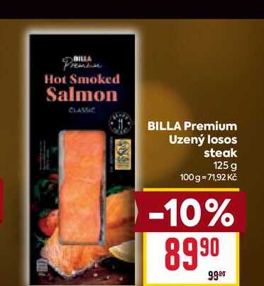 BILLA Premium Uzený losos steak 125 g   