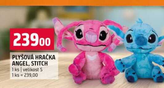 PLYŠOVÁ HRAČKA ANGEL, STITCH 1 ks velikost S