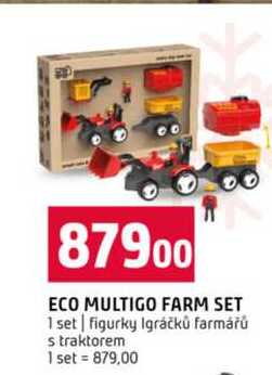 ECO MULTIGO FARM SET 1 set figurky Igráčků farmářů s traktorem
