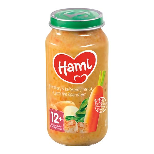 Hami Brambory s kuřetem, mrkví a jemným špenátem 12m+