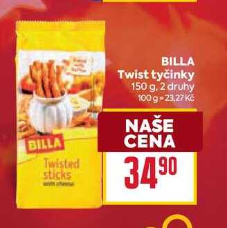 BILLA Twist tyčinky 150 g