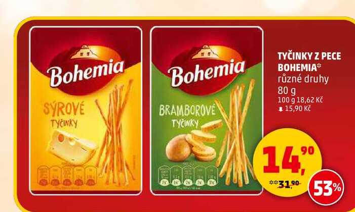 TYČINKY Z PECE BOHEMIA, 80 g