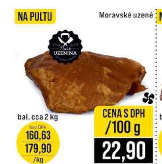 Moravské uzené bal.cca 2 kg 100g