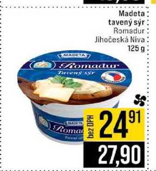 Madeta tavený sýr Romadur Jihočeská Niva 125 g