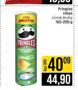 Pringles chips různé druhy 165-200 g