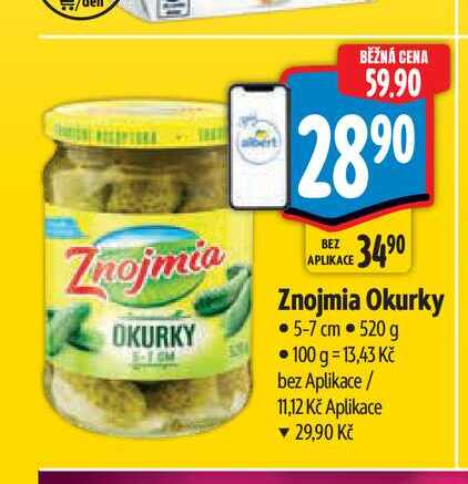 Znojmia Okurky 5-7 cm 520 g