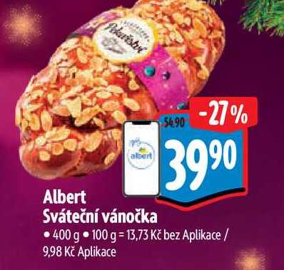 Albert Sváteční vánočka 400 g