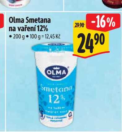 Olma Smetana na vaření 12% 200 g