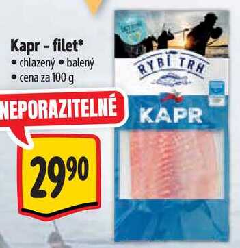 Kapr - filet, cena za 100 g