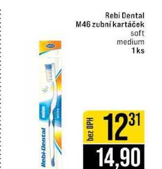 Rebi Dental M46 zubní kartáček soft medium 1ks
