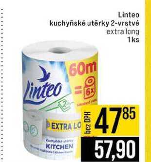 Linteo kuchyňské utěrky 2-vrstvé extra long 1ks