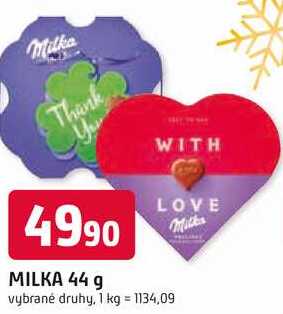 MILKA 44 g vybrané druhy