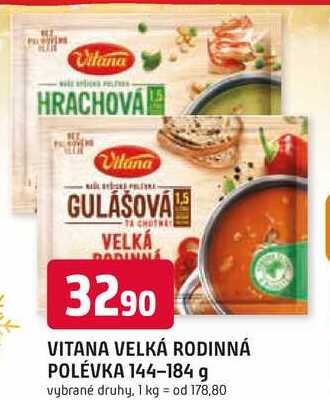VITANA VELKÁ RODINNÁ POLÉVKA 144-184 g 