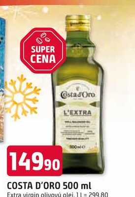COSTA D'ORO 500 ml Extra virgin olivový olej