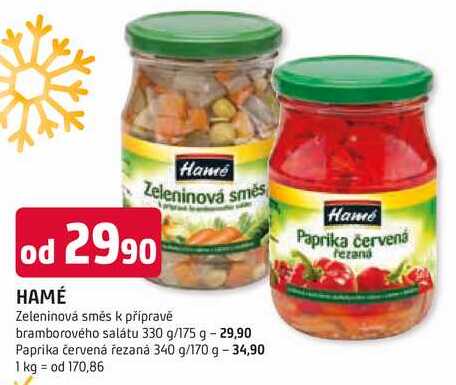 HAMÉ Zeleninová směs k přípravě bramborového salátu 330 g/175 g 