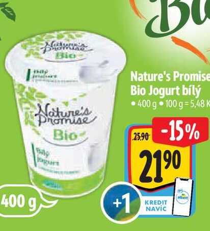 Nature's Promise Bio Jogurt bílý 400 g
