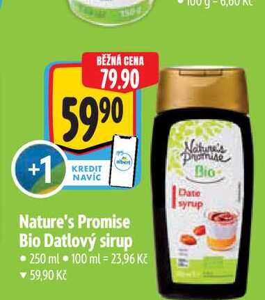 Nature's Promise Bio Datlový sirup 250 ml