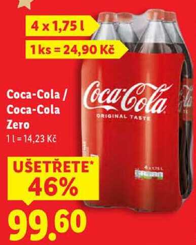 Coca-Cola/Coca-Cola Zero, 4x 1,75 l