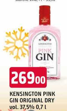 KENSINGTON PINK GIN ORIGINAL DRY vol. 37,5% 0,7L