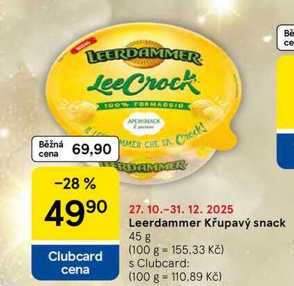 Leerdammer Křupavý snack, 45 g