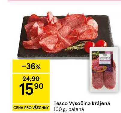 Tesco Vysočina krájená, 100 g