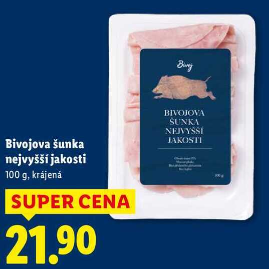 Bivojova šunka nejvyšší jakosti, 100 g
