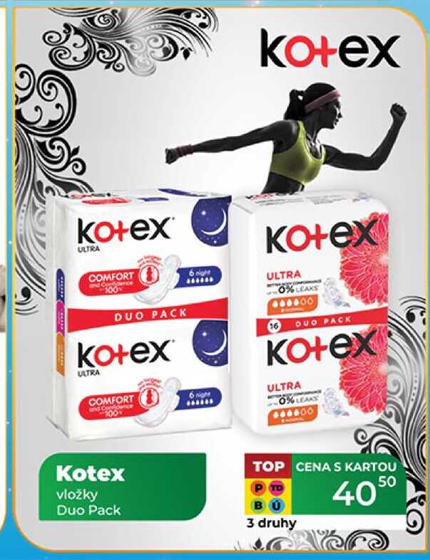 Kotex vložky Duo Pack