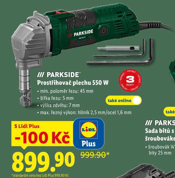 Prostřihovač plechu 550 W 