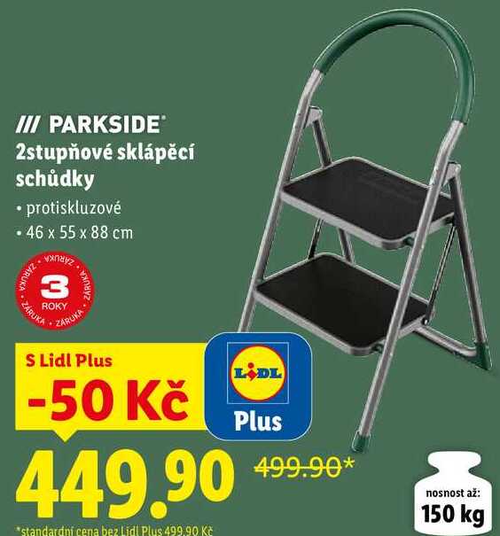 2stupňové sklápěcí schůdky 