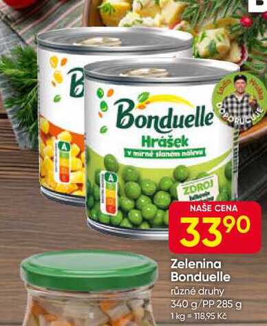 Bonduelle různé druhy 340 g/PP 285 g