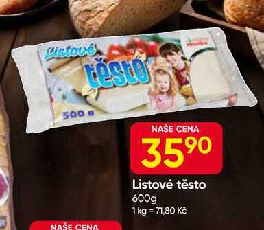 Listové těsto 600g