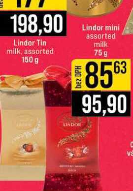 Lindor Tin milk, assorted 150 g 