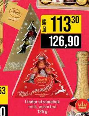 Lindor stromeček milk, assorted 125 g 