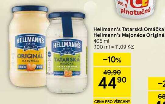 Hellmann's Tatarská Omáčka, 405 ml