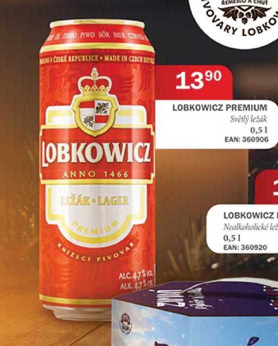 LOBKOWICZ PREMIUM Světlý ležák 0,51