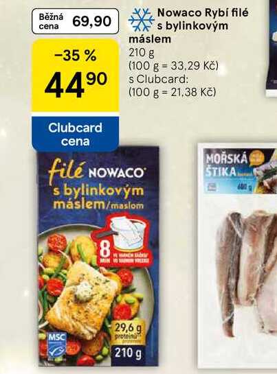 Nowaco Rybí filé s bylinkovým máslem, 210 g