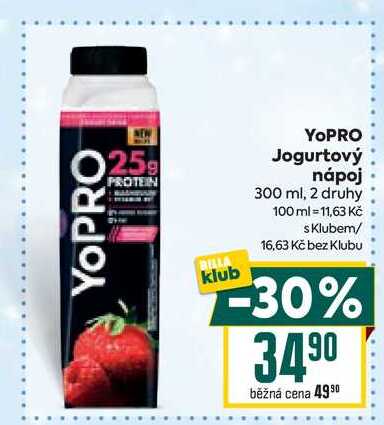 YOPRO Jogurtový nápoj 300 ml v akci
