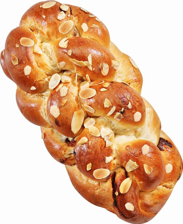 Vánočka máslová s mandlemi a rozinkami